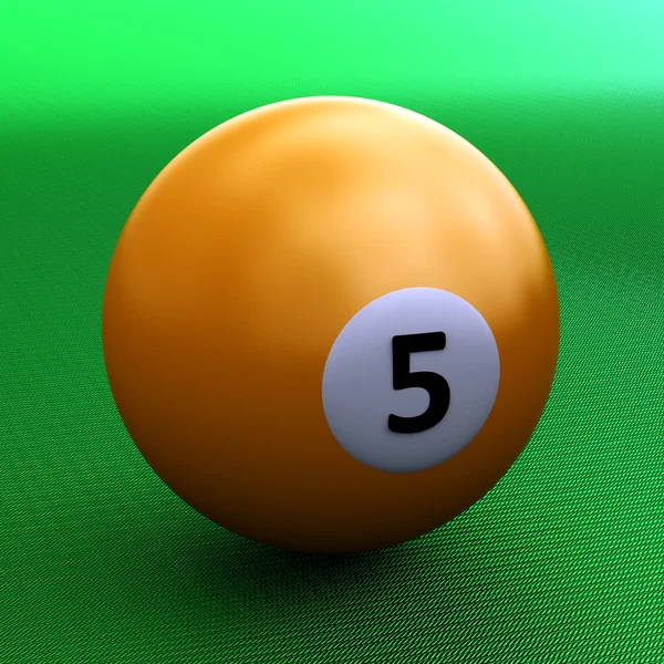 Bola de piscina colorida sobre verde — Fotografia de Stock
