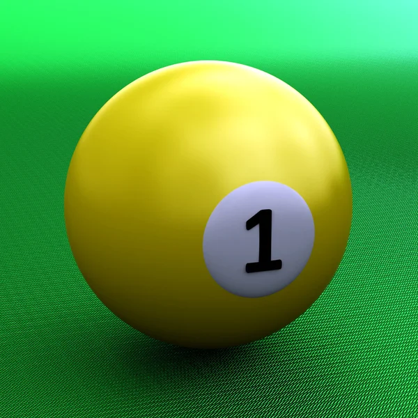 Färgglada pool bollen över grön — Stockfoto