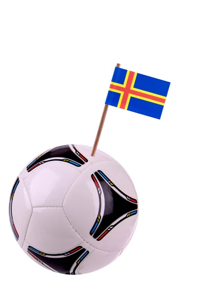 Soccerball of voetbal in aland eilanden — Stockfoto
