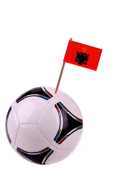 Skórzany lub piłki nożnej w Albanii — Zdjęcie stockowe