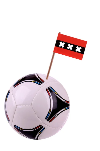 Soccerball or football in Amsterdam — Stock Photo, Image