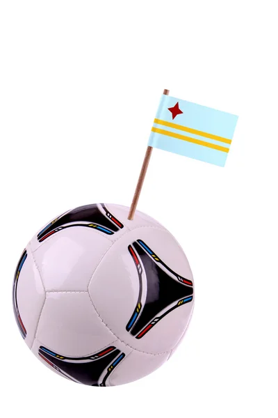 Skórzany lub piłki nożnej w aruba — Zdjęcie stockowe
