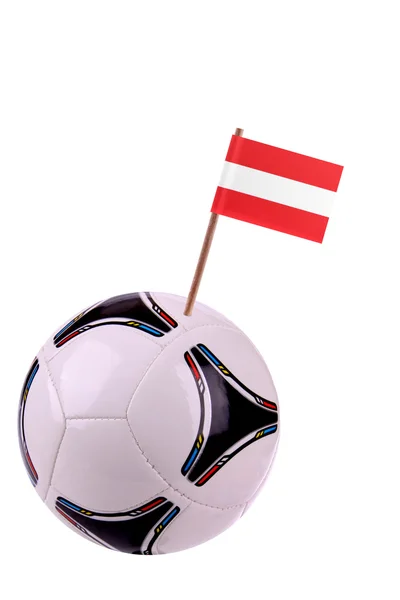 Skórzany lub piłki nożnej w Austrii — Zdjęcie stockowe