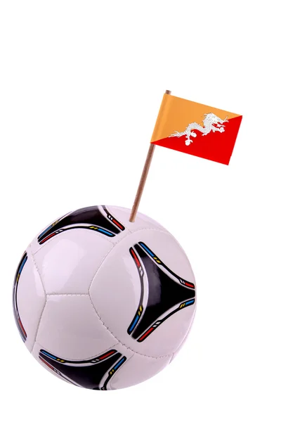Soccerball of voetbal in bhutan — Stockfoto
