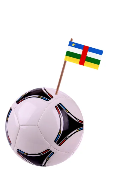 Soccerball or football in Central African Republic — Stock Photo, Image