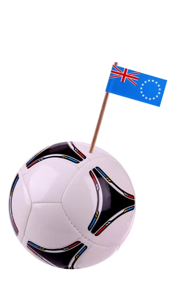 Soccerball nebo fotbalu v Cookovy ostrovy — Stock fotografie