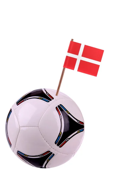Soccerball or football in Denmark — Stock Photo, Image