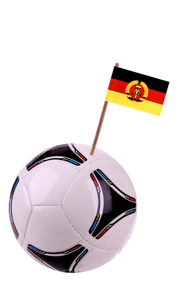 Soccerball of voetbal in Oost-Duitsland — Stockfoto