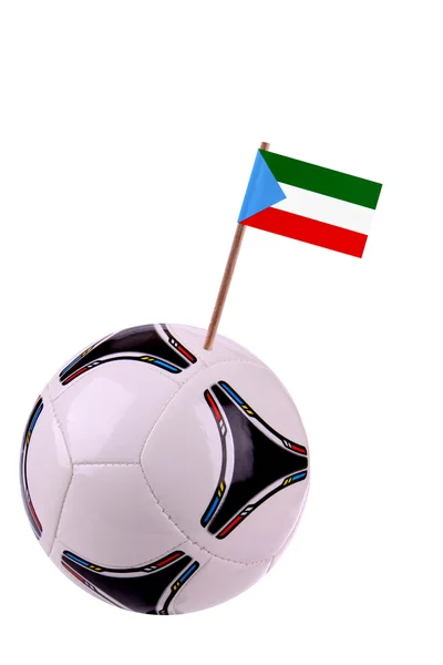 Skórzany lub piłki nożnej Gwinei Równikowej — Zdjęcie stockowe