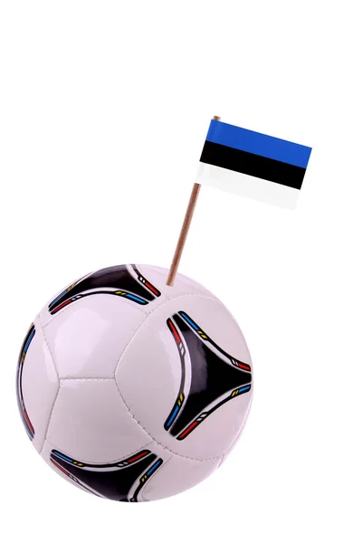 Skórzany lub piłki nożnej w Estonii — Zdjęcie stockowe