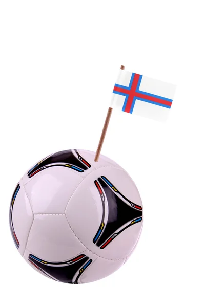 Soccerball nebo fotbalu v Faerských ostrovů — Stock fotografie