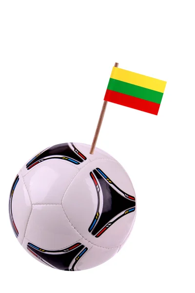 Skórzany lub piłki nożnej w lithuana — Zdjęcie stockowe