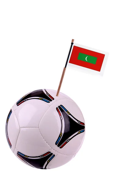 Soccerball or football in Maldive Islands — Stock Photo, Image