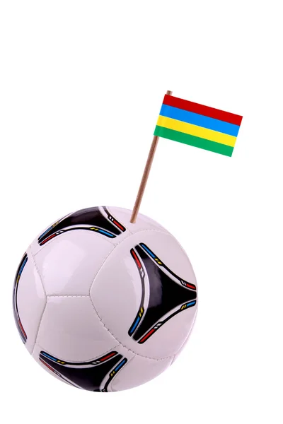 Soccerball of voetbal in mauritius — Stockfoto