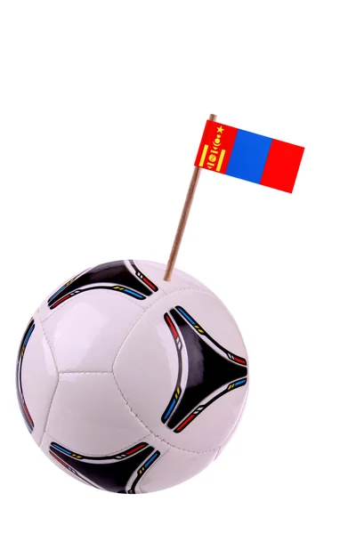 Soccerball of voetbal in Mongolië — Stockfoto