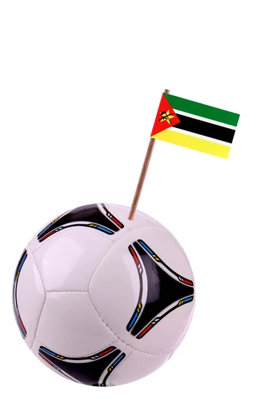 Soccerball of voetbal in mozambique — Stockfoto
