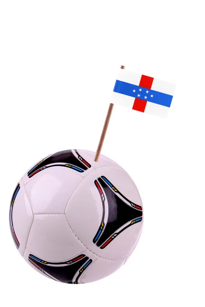 Soccerball of voetbal in Nederlandse Antillen — Stockfoto
