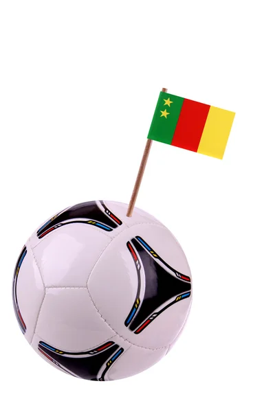 Skórzany lub piłki nożnej w Kamerunie, stary — Zdjęcie stockowe