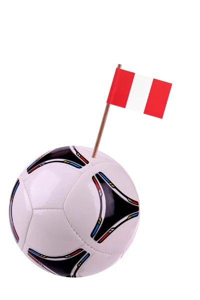 Balón de fútbol o fútbol en Perú — Stockfoto