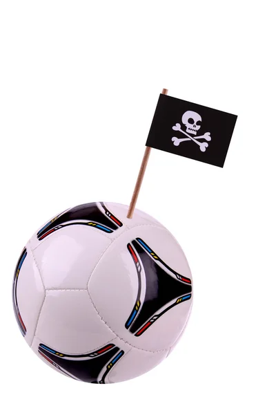 Futebol ou futebol como um pirata — Fotografia de Stock