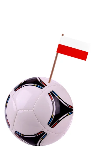Soccerball or football in Poland — Stock Photo, Image