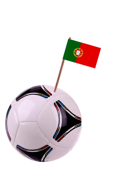 Soccerball of voetbal in portugal — Stockfoto