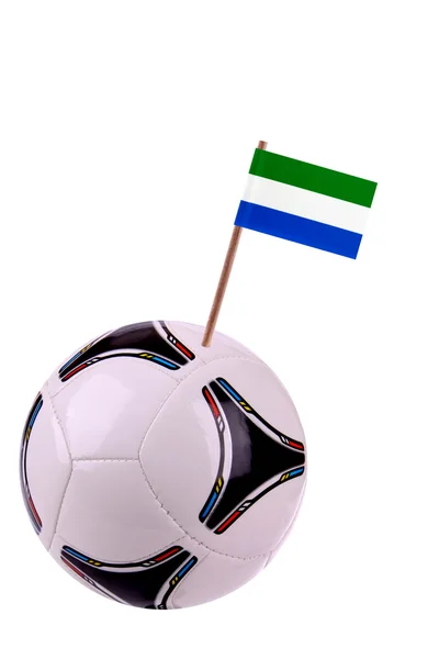 Skórzany lub piłki nożnej w sierra leone — Zdjęcie stockowe