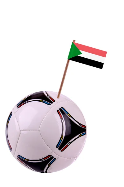 Soccerball nebo fotbalu v Súdánu — Stock fotografie