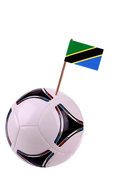 Soccerball or football in Tanzania — Stock Photo, Image