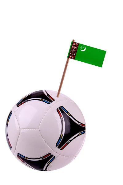 Soccerball of voetbal in turkmenistan — Stockfoto