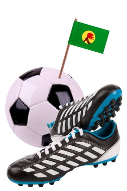 Soccer ball or football with a national flag clipart