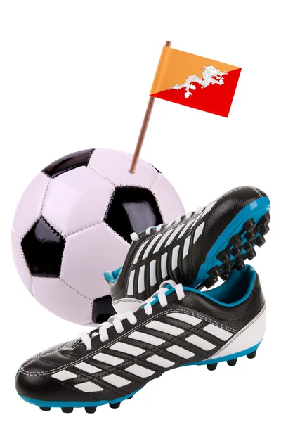 Μπάλα ποδοσφαίρου ή ποδοσφαίρου με μια εθνική σημαία — Φωτογραφία Αρχείου