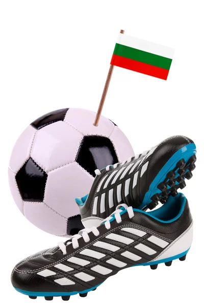 Fodbold eller fodbold med et nationalt flag - Stock-foto