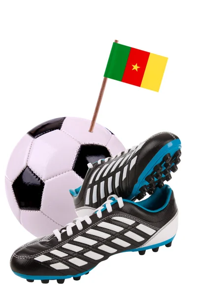 Μπάλα ποδοσφαίρου ή ποδοσφαίρου με μια εθνική σημαία — Φωτογραφία Αρχείου