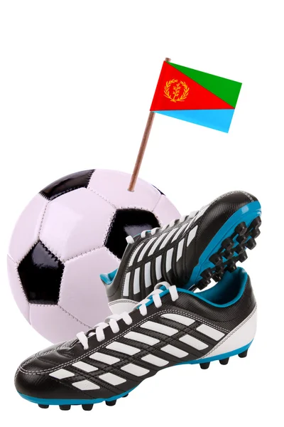 Soccer ball or football with a national flag — Stock Photo, Image