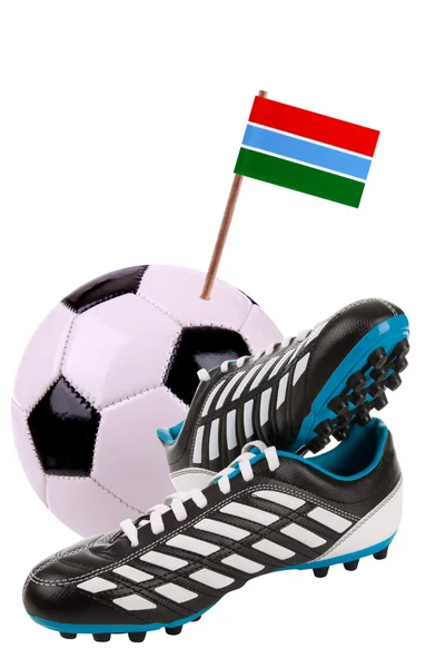 Bola de futebol ou futebol com bandeira nacional — Fotografia de Stock