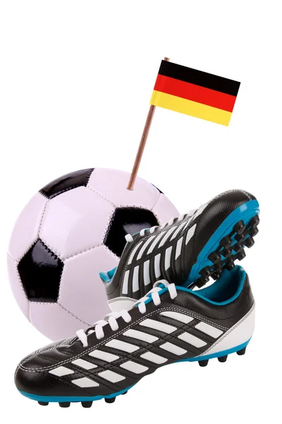足球球或足球与国旗 — 图库照片