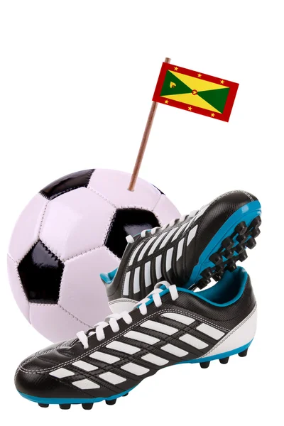 国旗のあるサッカーやサッカー ボール — ストック写真