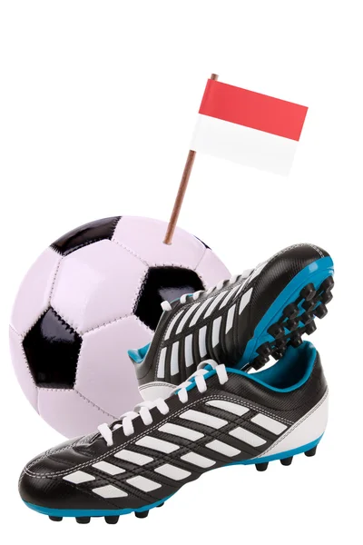 축구 공 또는 축구 국가의 국기와 함께 — 스톡 사진