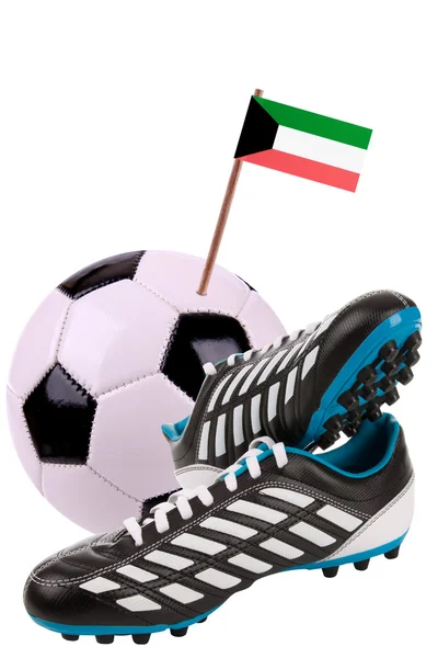 Футбольний м'яч або футбол з національним прапором — стокове фото