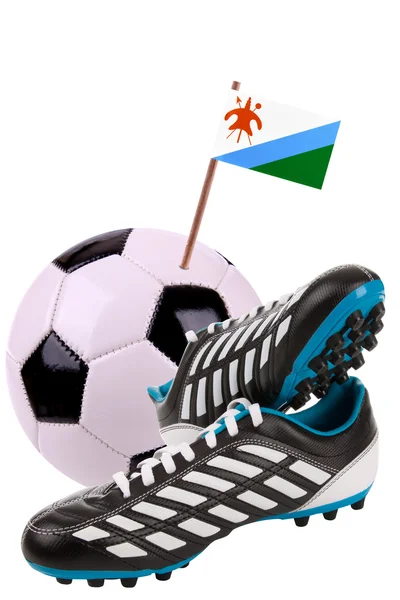 Voetbal of de voetbal met een nationale vlag — Stockfoto