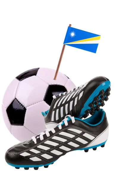 Pallone da calcio o da calcio con bandiera nazionale — Foto Stock