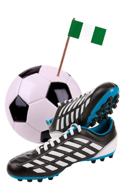 Футбольний м'яч або футбол з національним прапором — стокове фото
