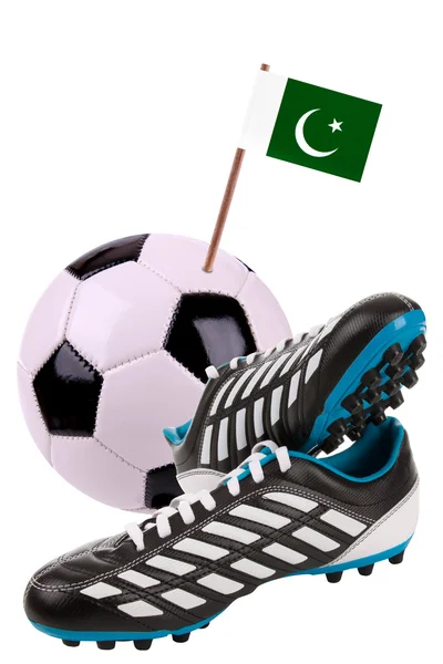 Fotbalový míč nebo fotbal s národní vlajkou — Stock fotografie