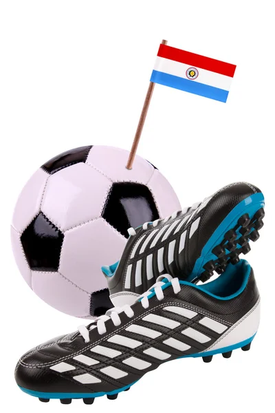 Piłki nożnej i piłki nożnej z Flaga narodowa — Zdjęcie stockowe