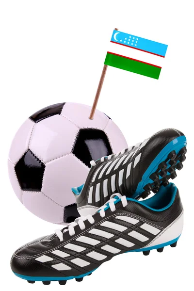 Soccer ball or football with a national flag — Stock Photo, Image