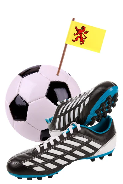 Fotboll eller fotboll med en flagga — Stockfoto