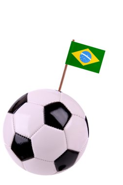 Soccerball or football in Brazil clipart