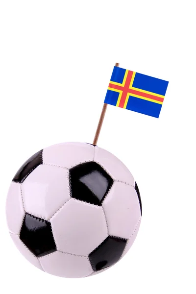 Soccerball nebo fotbalu v Alandské ostrovy — Stock fotografie