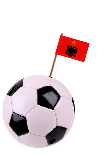Soccerball nebo fotbalu v Albánii — Stock fotografie